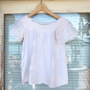 Marine Layer off the shoulder white top